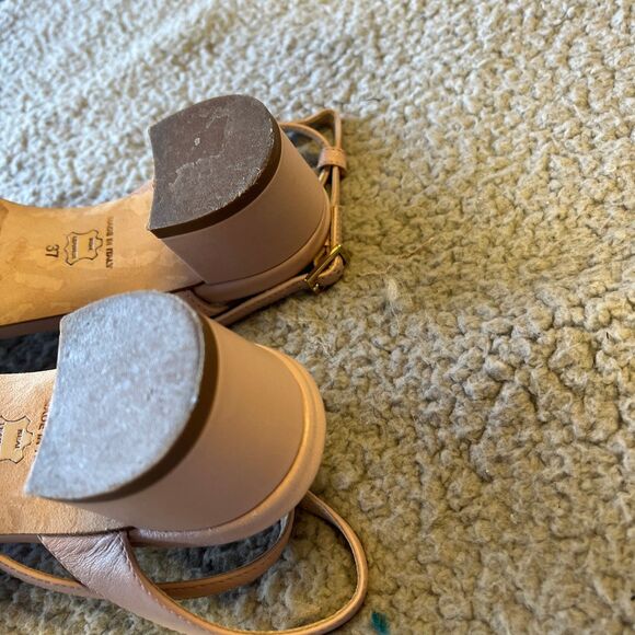 LK Bennett Sandals Women US 6 EU 37 Pink Floral Leather Ankle Strap Marshmellow - Picture 9 of 11